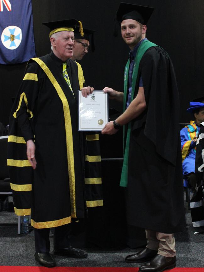 Nicholas Lindsay graduated with a Bachelor of Physiotherapy (Honours) at the CQUniversity graduation ceremony in Bundaberg on December 14, 2023.