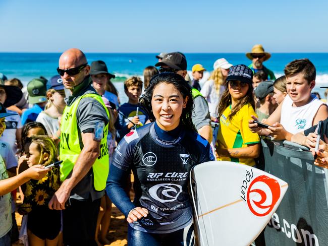 Amuro Tsuzuki at the Rip Curl Narrabeen Classic in April. Picture: Picture: WSL/DUNBAR