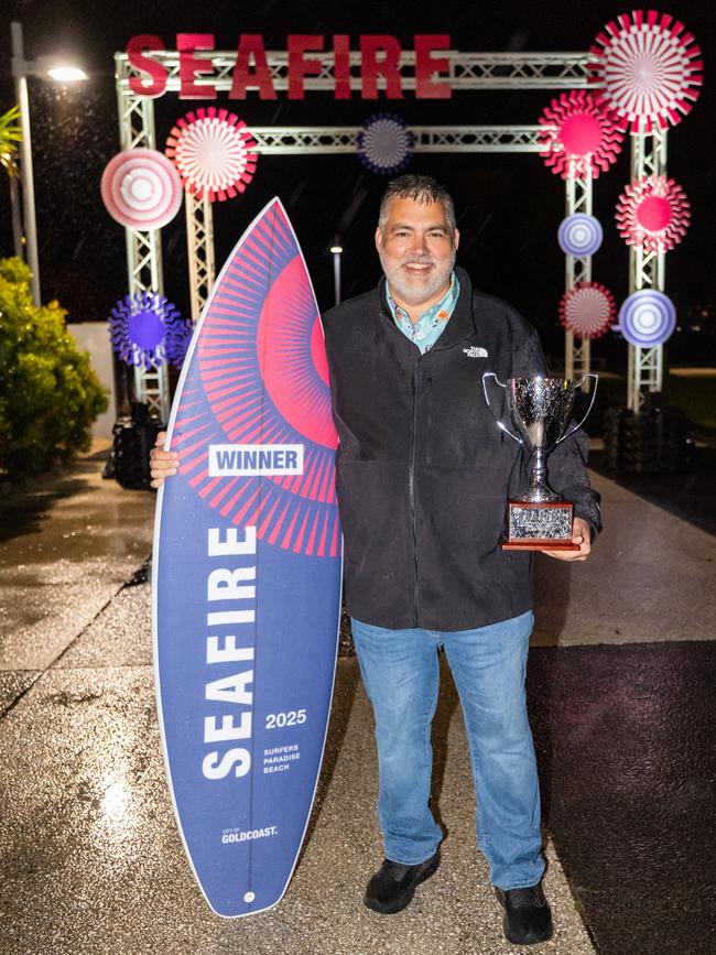 Team USA nabbed the win at the 2025 SeaFire competition. Team USA member Neil Egor pictured. Picture: Celeste Humphrey