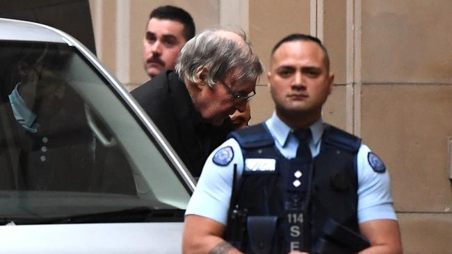 George Pell arrives at the Supreme Court of Victoria. Picture: AAP