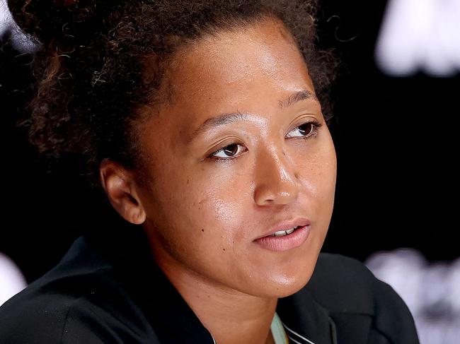 This hand out picture released by the Tennis Australia on January 10, 2025 shows Japan's Naomi Osaka speaks at a press conference ahead of the Australian Open tennis tournament in Melbourne. (Photo by MORGAN HANCOCK / TENNIS AUSTRALIA / AFP) / ----EDITORS NOTE ----RESTRICTED TO EDITORIAL USE MANDATORY CREDIT "AFP PHOTO / TENNIS AUSTRALIA/ MORGAN HANCOCK â NO MARKETING NO ADVERTISING CAMPAIGNS - DISTRIBUTED AS A SERVICE TO CLIENTS