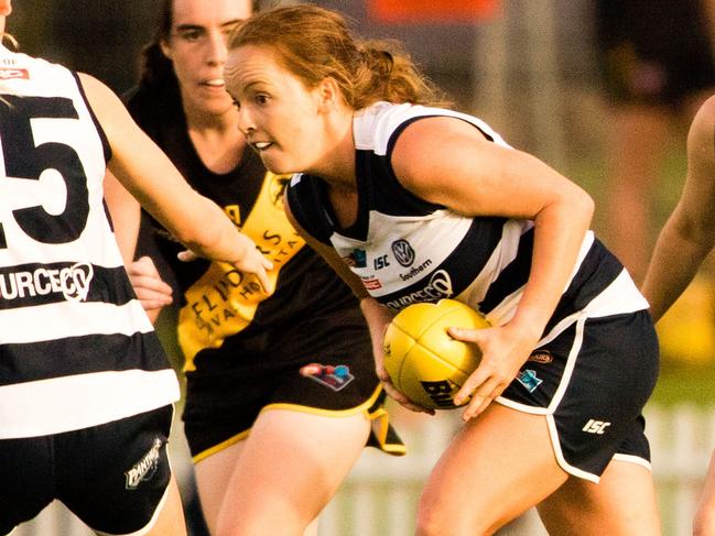 South Adelaide's Elyse Haussen in action against Glenelg Picture - Nick Hook