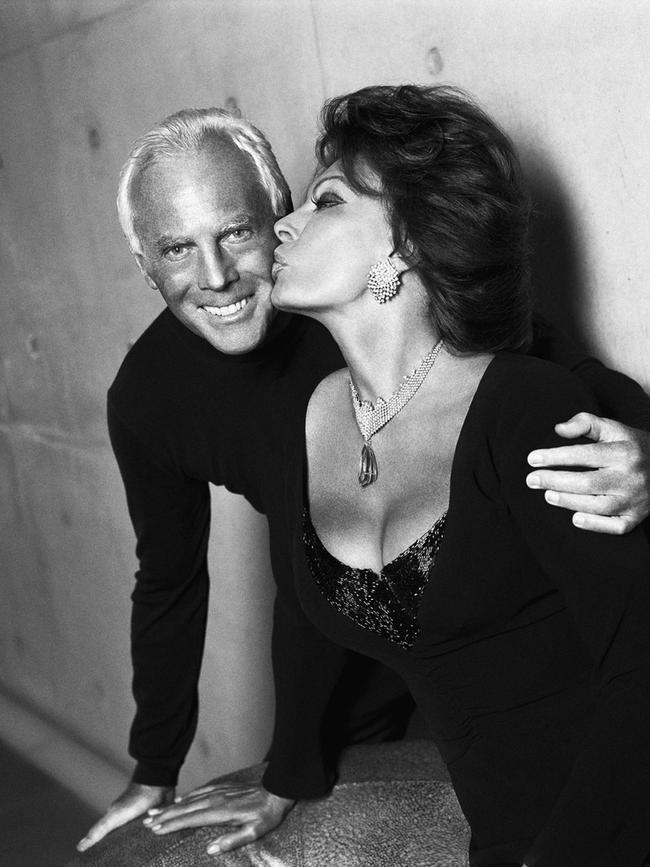 Giorgio Armani with lifelong friend, Italian screen siren Sophia Loren in 2006.