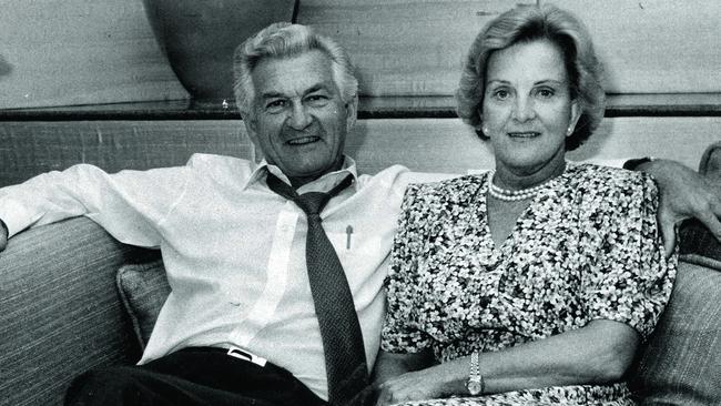 Bob Hawke was upfront about his unfaithfulness to wife Hazel. Picture: Martin Jacka