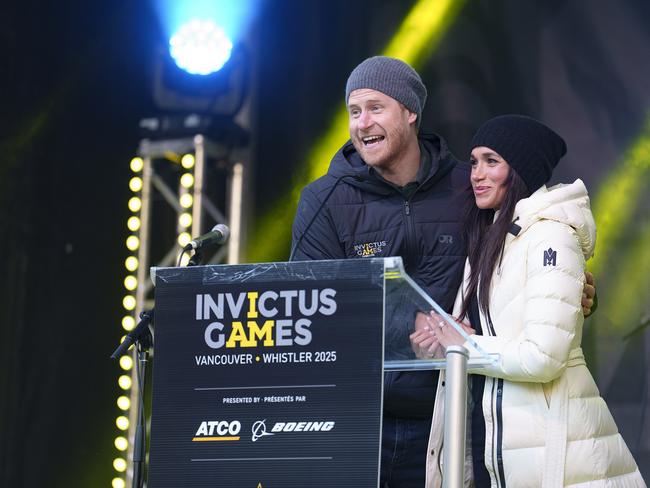 Prince Harry, the Duke of Sussex, founder and patron of the Invictus Games Foundation and Meghan, the Duchess of Sussex, deliver remarks at the Invictus Games.