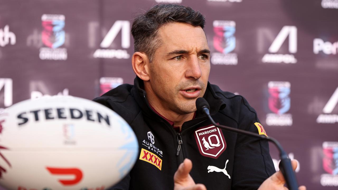 Maroons coach Billy Slater won’t rush a decision on Felise Kaufusi for Origin III. Picture: Paul Kane/Getty Images