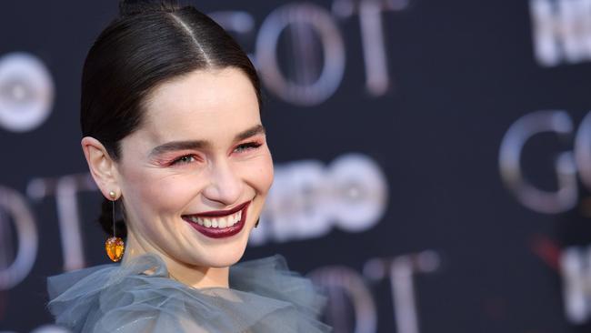 Emilia Clarke went from working in a call centre to earning $500,000 an episode on Game of Thrones. Picture: AFP 