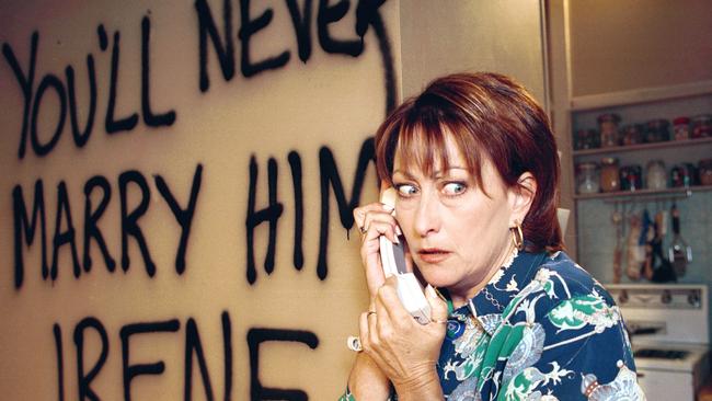 Lynne McGranger playing Irene during a 2000 episode of Home and Away. Picture: Supplied.