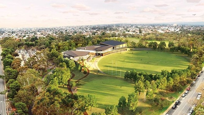 Artists impressions of what the previous Adelaide Crows HQ plans.