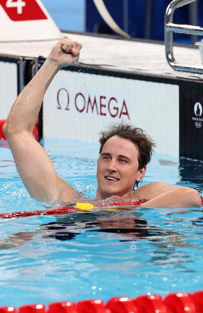 Golden moment! Cameron McEvoy in Paris. Picture: Adam Head