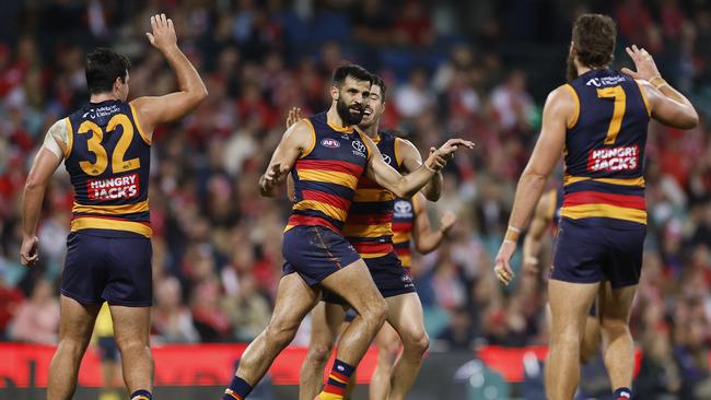 Wayne Milera and the Crows ran riot over the Swans at the SCG. (Photo by Darrian Traynor/Getty Images)