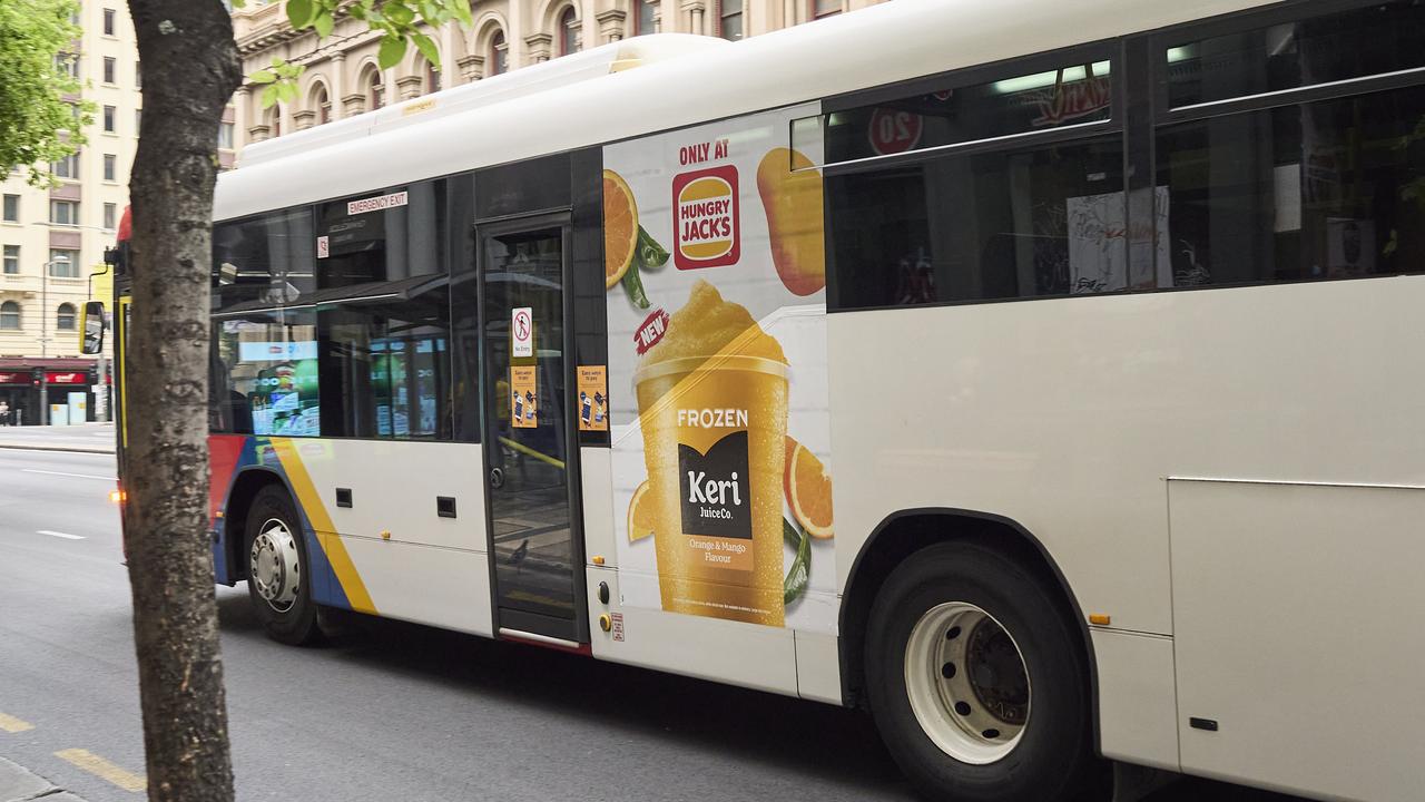 A Hungry Jacks advertising on an Adelaide bus. Picture: Matt Loxton
