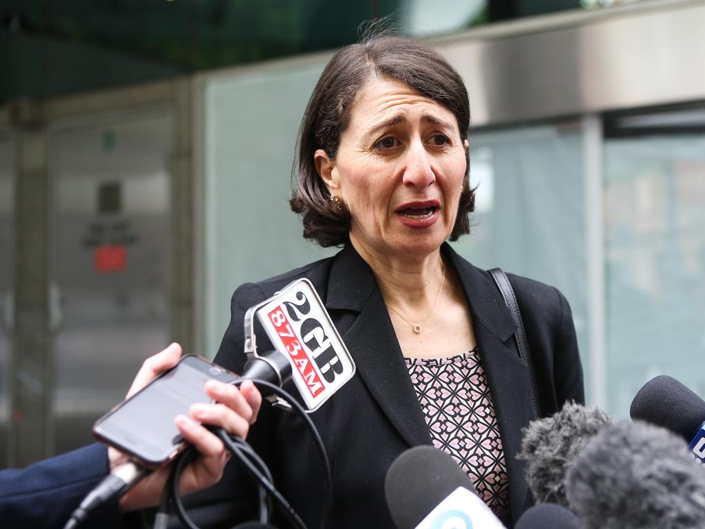 Former NSW premier Gladys Berejiklian maintained her innocence outside ICAC in Sydney. Picture: NCA NewsWire / Gaye Gerard
