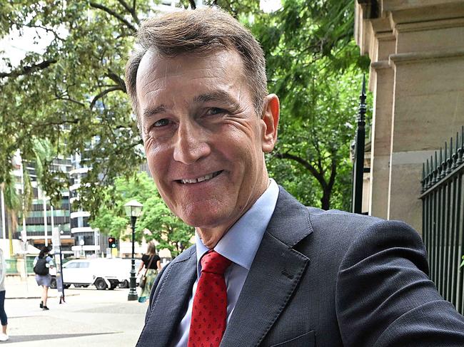 18/3/2024: Former Brisbane Lord Mayor Graham Quirk talks about his Brisbane 2032 Olympic Games venues review, that was conducted over the last month, in the Botanic Gardens, outside Parliament, Brisbane. pic: Lyndon Mechielsen/Courier Mail