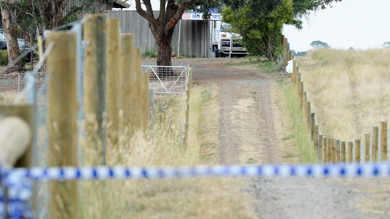 After the death at the Kyneton property (above) Evans was charged with murder, but the charge was dropped. Picture: Lawrence Pinder