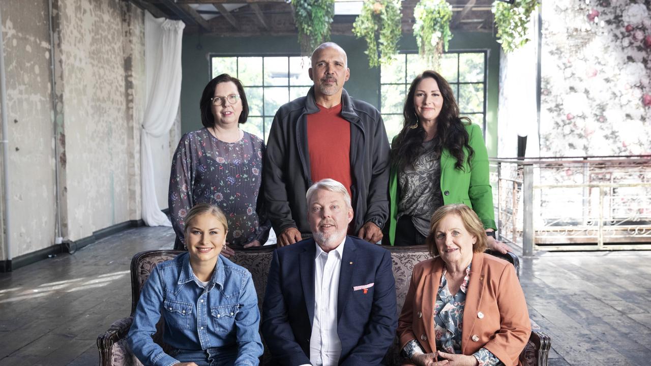 (Pictured front row) Australian of the Year Grace Tame, Bruce and Denise Morcombe. (Back row from left) Dr Deidre Thomson, child abuse survivor Jason Murphy and Sonya Ryan. Picture: supplied