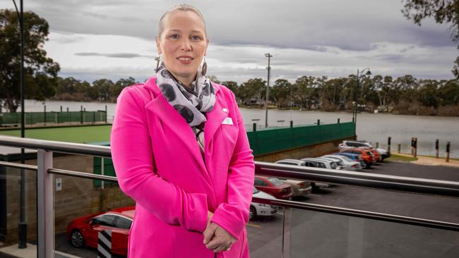 Mayor of the Mid Murray Council, Simone Bailey said it’s ‘heartbreaking’ to close Mannum Pool for Summer to save money. Picture: Ben Clark