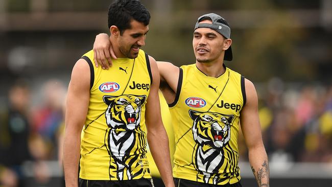 Tiger recruits Marlion Pickett and Sydney Stack are among footy’s most inspiring stories. Picture: Getty Images