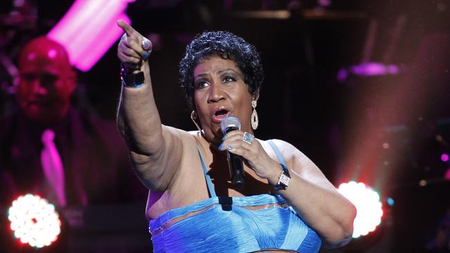 Aretha Franklin performing during the BET Honours at the Warner Theatre in Washington in 2012.