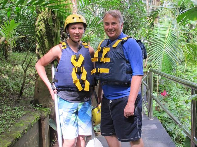 Ralph Kelly with son Stuart. Picture: Facebook