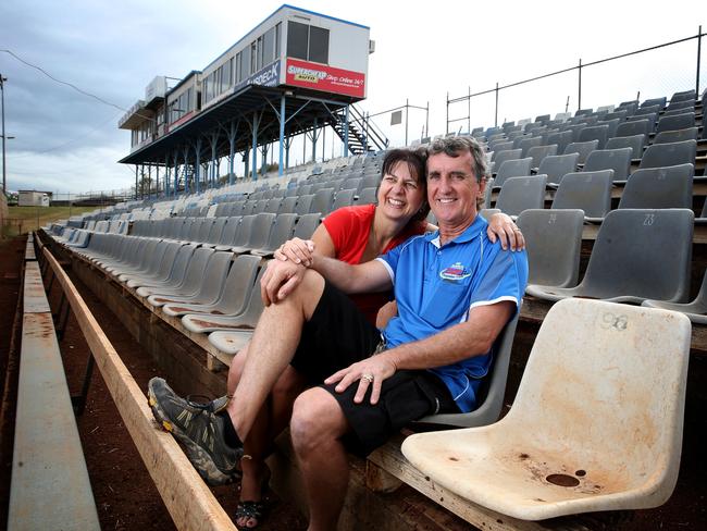 Archerfield Speedway promoters John Kelly and Kathy Kelly. Picture: Renae Droop.