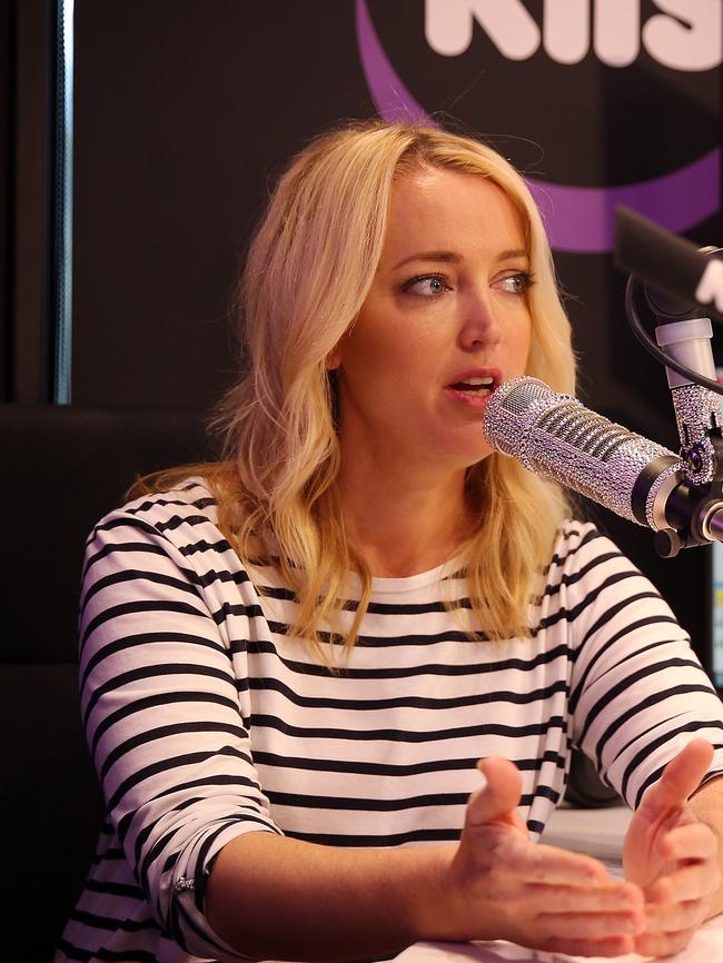 Jackie O on air for the breakfast show on KIIS FM.