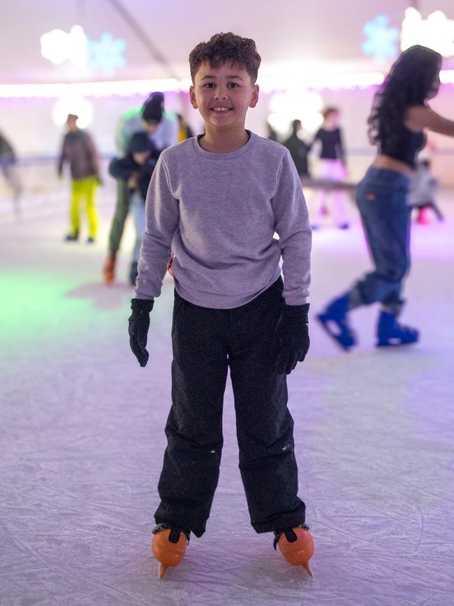 ... and my son was in his element ice-skating. Picture: C-Man Adventures