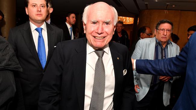 Former prime minister John Howard at the Sofitel-Wentworth hotel in Sydney. Picture: AAP