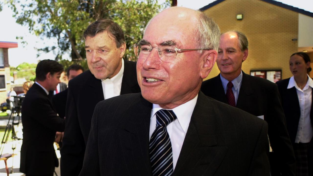 John Howard has expressed his support for George Pell in the past in the face of abuse allegations. Picture: Jeremy Piper 