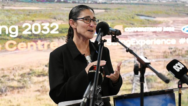 MITEZ CEO Maria James at the official opening of the CopperString Experience Centre. Picture: Shae Beplate.