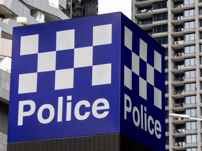 MELBOURNE, AUSTRALIA - NewsWire Photos - 22 AUGUST, 2024: A Victoria Police signage is seen on the streets of Melbourne. Picture: NewsWire / Diego Fedele