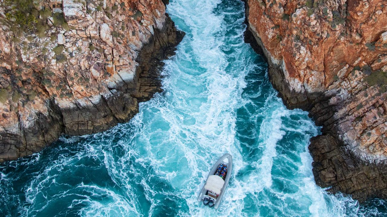 Boats were banned from passing through the narrow gap last year. Picture: Journey Beyond