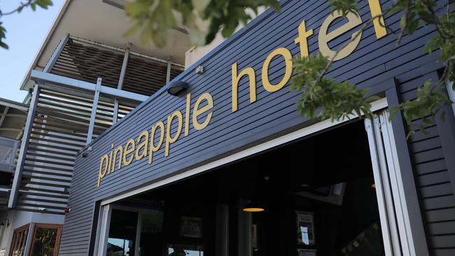 The Pineapple Hotel in Brisbane’s inner-south was preparing to open doors at midday. Picture: Mark Cranitch.