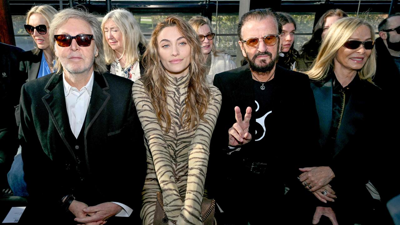 Sir Paul McCartney, US model and actor Paris Jackson, Sir Ringo Star and his wife Barbara Bach attend the Stella McCartney FW 24/25 collection at Paris Fashion Week. Picture: Miguel Medina/AFP