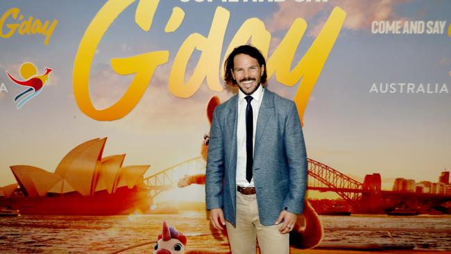 Dan Churchill attends the launch of “Come and Say G’day”, Tourism Australia’s new tourism campaign. Picture: Getty Images