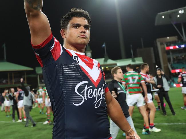 Roosters centre Latrell Mitchell is loving playing at the SCG. Picture: Brett Costello