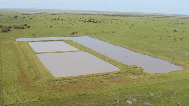 A trial pond at Legune Station for Project Sea Dragon, which will eventually become a major production of black tiger prawns. Picture: SUPPLIED Seafarms