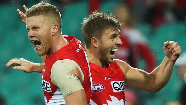 Dan Hannebery and Kieren Jack have kept their spots in the Swans side, despite both experiencing dips in form. Picture: Phil Hillyard