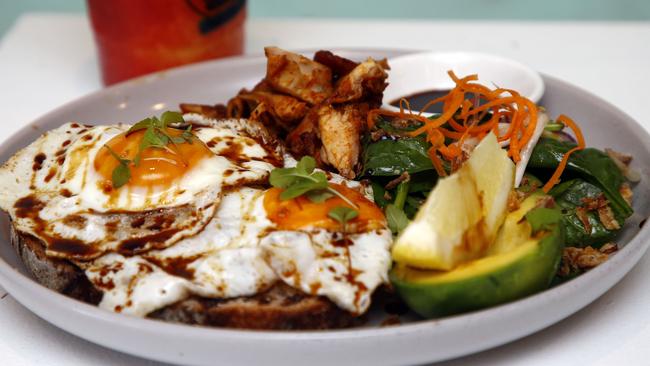 Thai style eggs with lemongrass chicken. Picture: Tertius Pickard