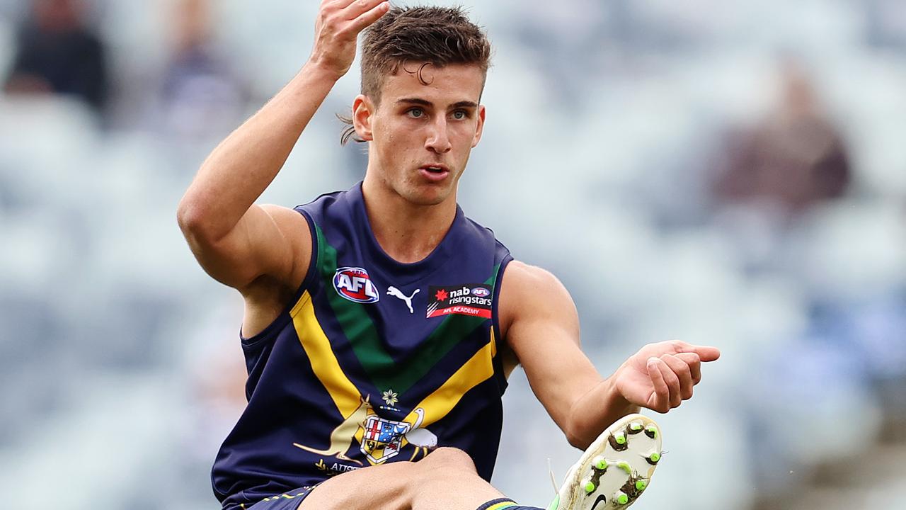 NAB AFL Academy vs Geelong VFL team at GMHBA Stadium. 24/04/2021. Nick Daicos of the NAB AFL Academy. Pic: Michael Klein