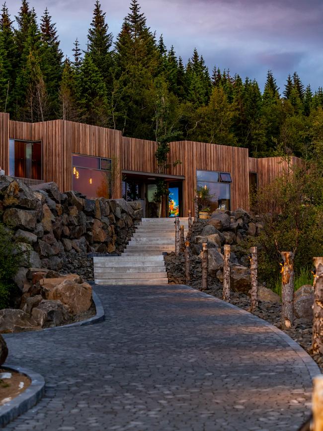 The stunning setting of the Forest Lagoon spa.