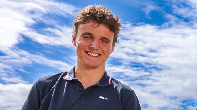 Lachie Martin loves seeing younger students learn and wants to be a teacher. Picture: Russell Millard