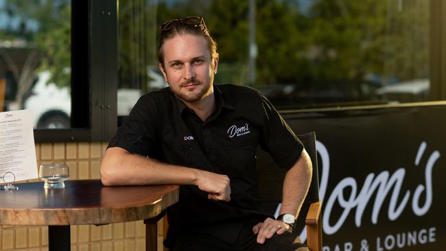 Dominic Wundke from Dom's Bar in Nightcliff has had it's outdoor dining license withdrawn after numerous noise complaints. Picture: Che Chorley