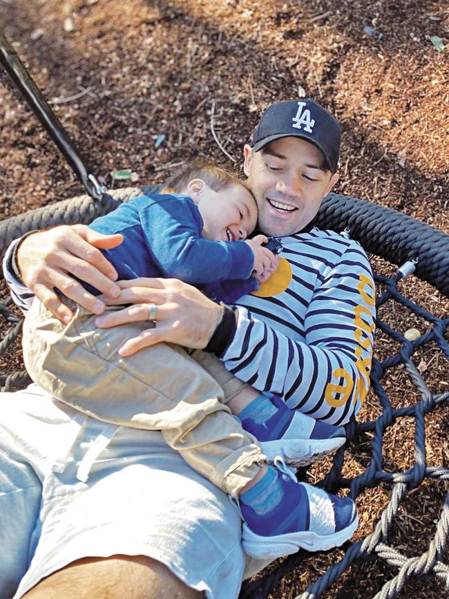 “As a couple, we’re happiest when we’re with Lenny, mucking around.” (Picture: Supplied)