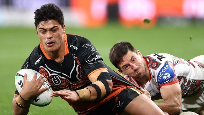 Tommy Talau is set to sign a contract extension at the Tigers. Picture: Cameron Spencer/Getty Images