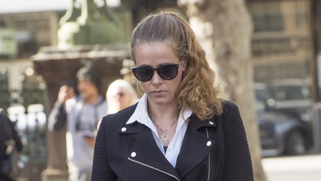 Kate DeAraugo outside Bendigo Magistrates Court. Picture: Rob Leeson.