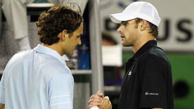 Andy Roddick was thrashed by Roger Federer.