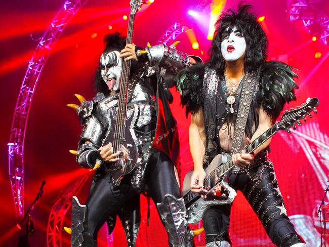 Intimidating ... Gene Simmons and Paul Stanley of Kiss. Picture: Supplied