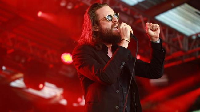Meredith Music Festival 2015. Father John Misty campaigning for President of Meredith 2015. WE VOTE YES.