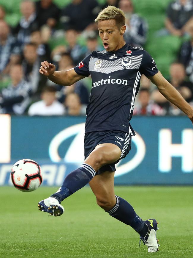 Keisuke Honda in action for Victory. Pic: Getty Images